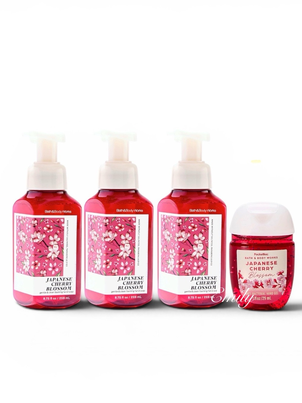 3X JAPANESE CHERRY BLOSSOM Foaming Hand Soap Collection Set Bundle NEW